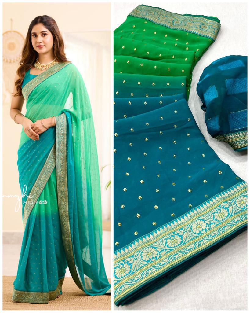 Brahmashatra 01 Goli By Aab Georgette Designer Saree Wholesalers In Delhi